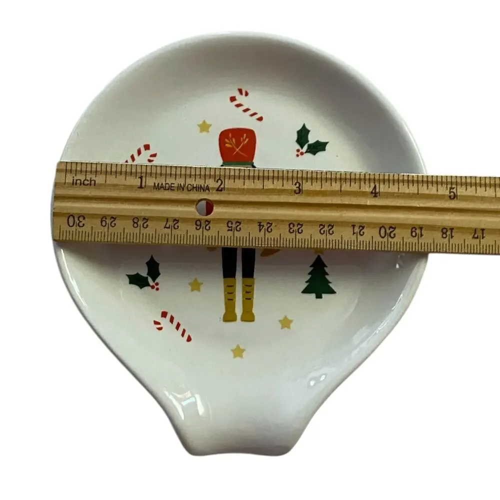 NWT Holiday Style Nutcracker Spoon Rest Oven Mitts Set Christmas Cottagecore
